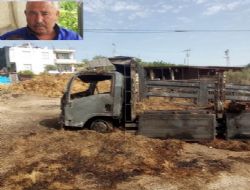 Elektrik kablolarna taklan saman balyas ykl kamyon yand 1 l